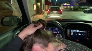 Wife Sharing , in Public CUM DOWN THROAT ???? with Extra Meat ???? fast food drive thru got caught