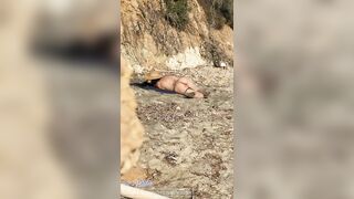 OMG! We caught the hottest tourist masturbating at a public beach (Reality)