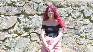 Amateur teenage redhead gets drilled in the middle of the country