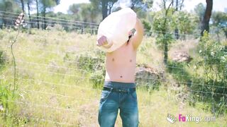 Amateur teenage redhead gets drilled in the middle of the country