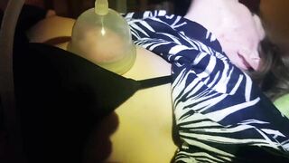 Real Homemade Mobile Video - Sexy Hot Amateur With Great Tits Gets Big Nipples pumped till milk is dropping out