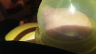 Real Homemade Mobile Video - Sexy Hot Amateur With Great Tits Gets Big Nipples pumped till milk is dropping out