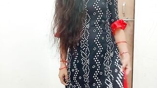 Indian bhabhi changing clothes in her room