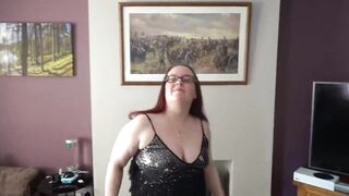 MILF Sexy Dance with big tits Bouncing in dress