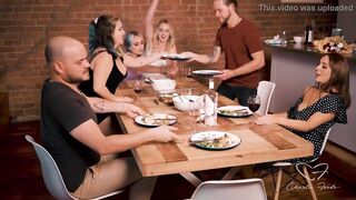 TEASER: Charlie invites her friends for dinner which ends up in a crazy group sex!