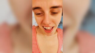 OLD PINKMOONLUST Big Floppy Ass Hairy White Girl PAWG Dirty Talks About Being Sweaty Strips Bathroom
