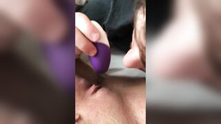 Boyfriend Edges My Clit With Toy And His Tongue