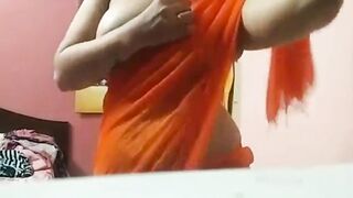 Desi Big Boobs Whore Rupali Playing with her Juicy Boobs Exposed