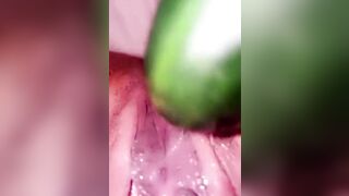 Fucking a cucumber