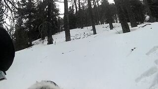 last day in the snow I catch it next to the slopes blowjobs and doggy
