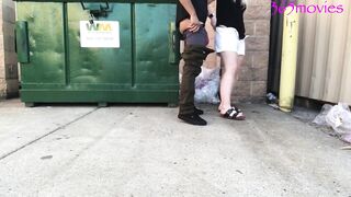 CHICAGO PUBLIC SEX FUCKED MY BOSS WIFE BEHIND DUMPSTER ON LUNCH BREAK NO CONDOM MONDAY