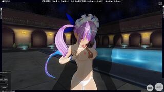 3D HENTAI Minato Aqua jerking off big cock with big tits