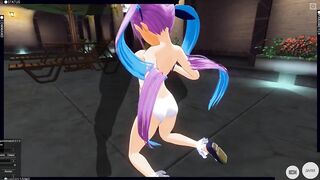 3D HENTAI Minato Aqua jerking off big cock with big tits