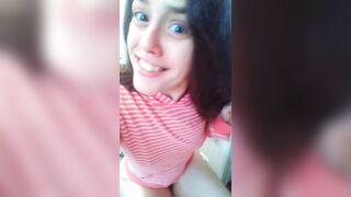 Loud Moaning Hairy Piss Slut PEES In Toliet SMELLS Stinky URINE, Uses Toilet Paper TP Wipe Wet Bush