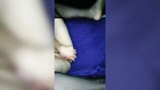 Girl masturbating with a dildo