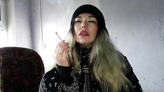 stepsister smokes before sex