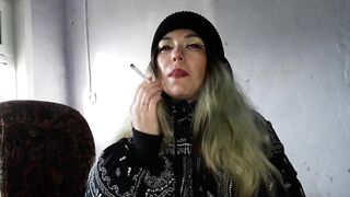 stepsister smokes before sex