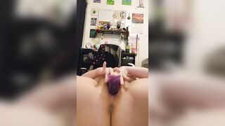 Bored mom vs purple cock