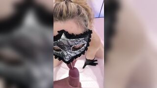 amateur italian blowjob cum on face and swallow cum