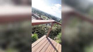 Caught giving blowjob on Air B n B balcony