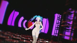 Miku is showing her all and dancing to - Lupin -1191