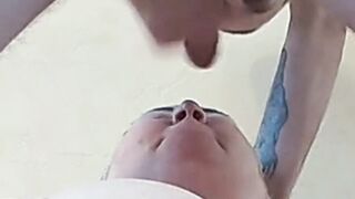 filling her mouth with cum after oral sex
