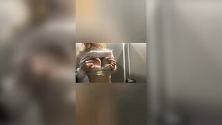 naked masturbate in the toilet of the cinema