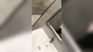 naked masturbate in the toilet of the cinema