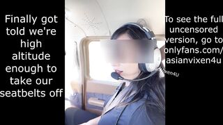 MILE HIGH CLUB: Hitched a ride with a pilot and squirted all over his airplane