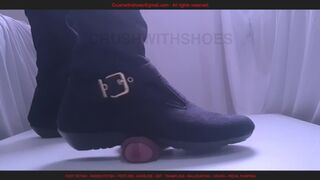 HARD Cock and Balls Trampling Shoejob With my Black Boots