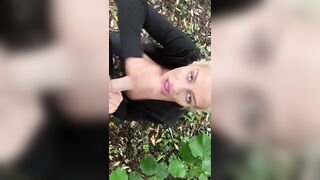 Tinder BJ & doggy in the woods POV