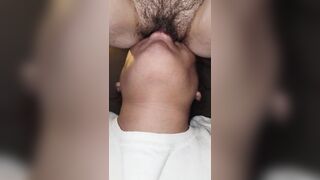 Up close pussy licking hairy stepsis pussy