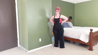 Striptease: My Milkshake brings all the boys to the yard, Jiggling her fat ass and showing off her big belly V193