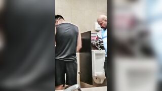 Sucking A Tasty Cock To A Sportsman In The Bathrooms Of The Restaurant #Cruising #Public