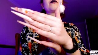 hands with long nails worship