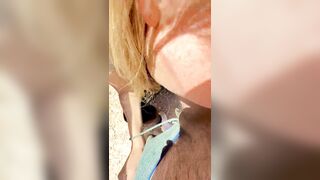 Blowjob on the country road, cumshot on my nipples