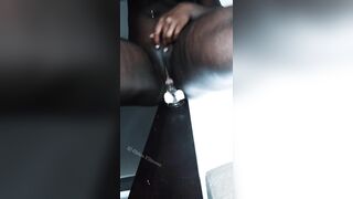 PETITE EBONY GIRL WITH DREALS RIDE DILDO HOW SHE COULD RIDE YOUR COCK