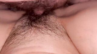 Hot milf with hairy pussy fucked with cumshot