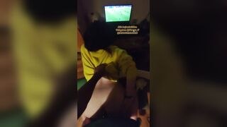 Submissive Real Girlfriend, used while Watching Real Madrid Vs Man City Game. PAWG Amateur Slave