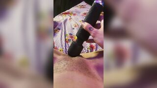 Solo squirt with clit vibrator