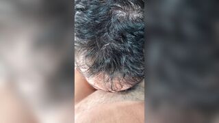 Mexican husband sucking Colombian beautiful brunette