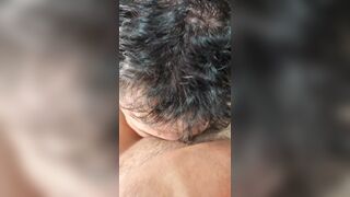 Mexican husband sucking Colombian beautiful brunette