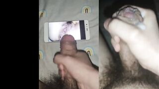 My slut wife loves strangers masturbating her nudes.