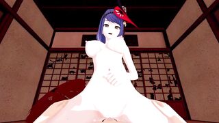 Kujou Sara Genshin Impact 3D Hentai Part 6/9