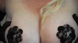 Flowery Lacy Pasties on Huge Natural Tits! POV DDD Titties