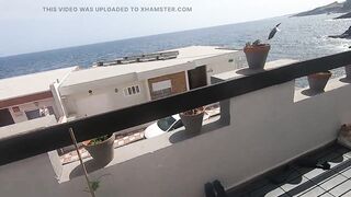 Quick blowjob on our terrace