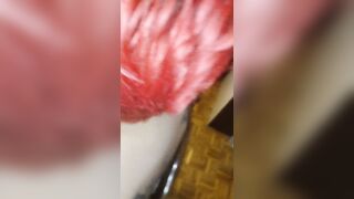 Redhead milf in fishnet smoking black sobranie