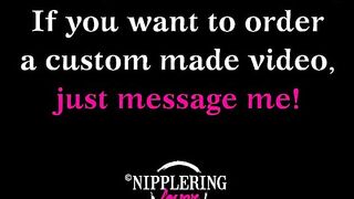 nippleringlover masturbating by riding big dildo big pussylip rings & large gauge nipple piercings