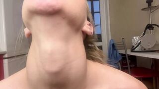 neck fetish strip masturbation show