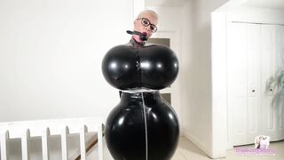 Body inflation dreams in latex (ass and breast expansion)